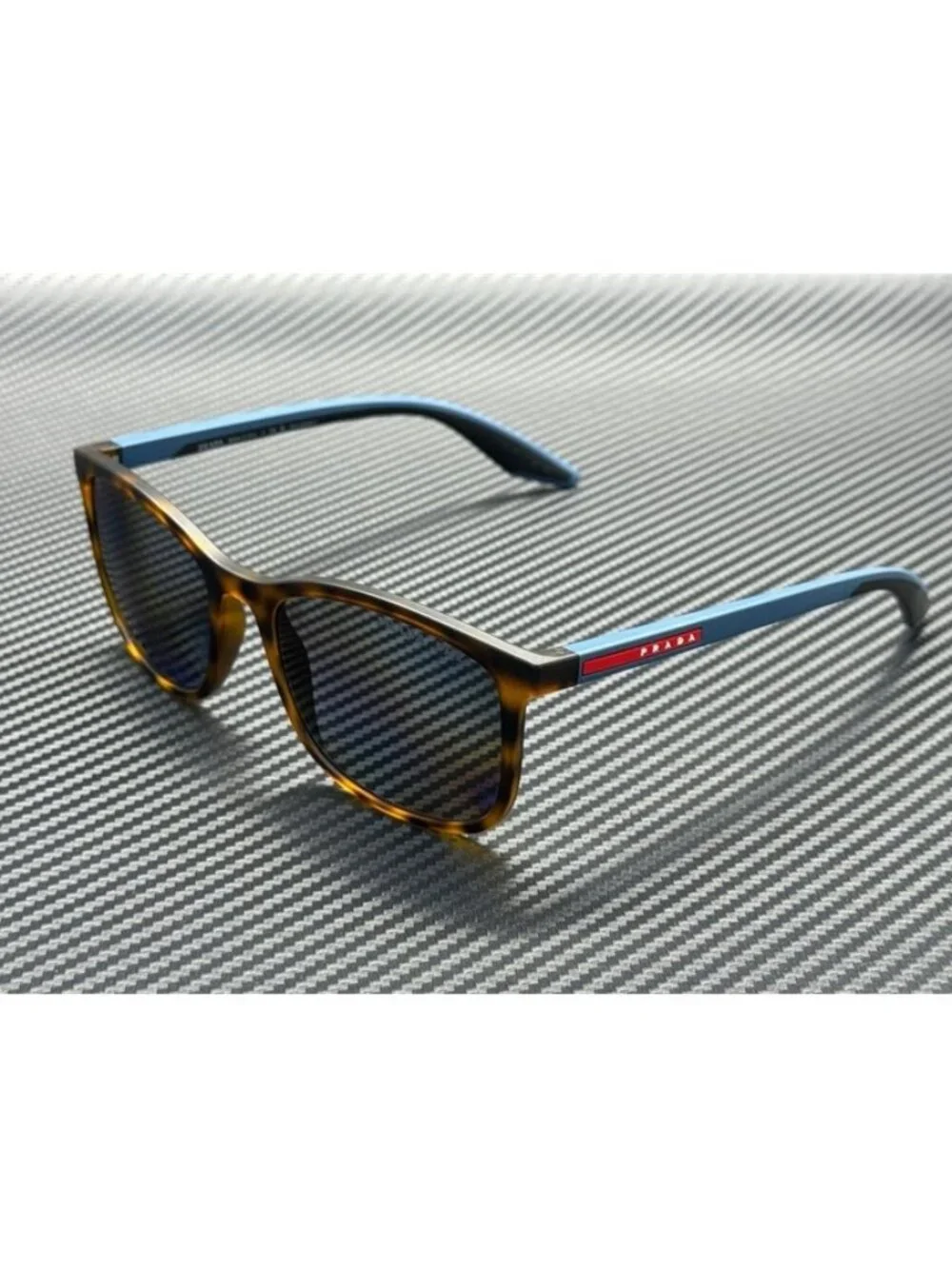 New Prada Linea Rossa Men Havana Rubber Sunglasses 56-19-145
